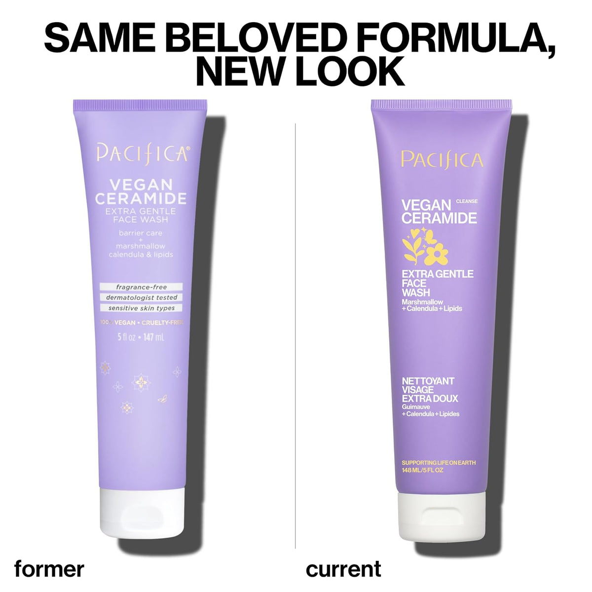 Face Wash for Sensitive Skin Facial Cleanser Vegan Ceramide Barrier Repair Extra Gentle for Daily Fragrance Free for Sensitive Skin, Clean Beauty, Vegan & Cruelty-Free Dermatologist Tested